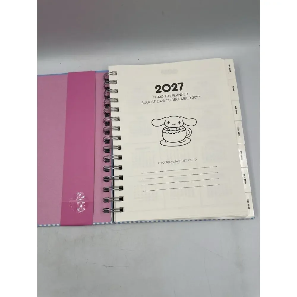 Hello Kitty Sanrio Cinnamoroll 17 Month Planner/Calendar August 2026 – Dec 2027